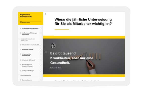 Unterweisung Arbeitsschutz