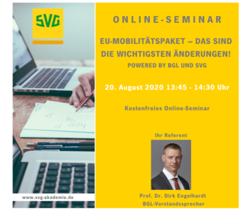 Online-Seminar EU-Mobilitätspaket Online-Seminar EU-Mobilitätspaket